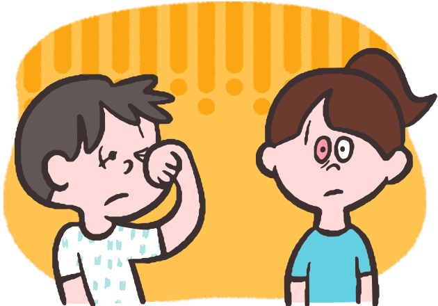イラスト　目にもダメージ