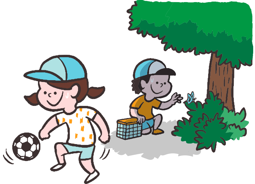 イラスト 外で遊ぶ子供