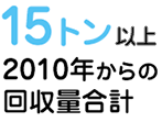 約15トン　2010年からの回収量合計